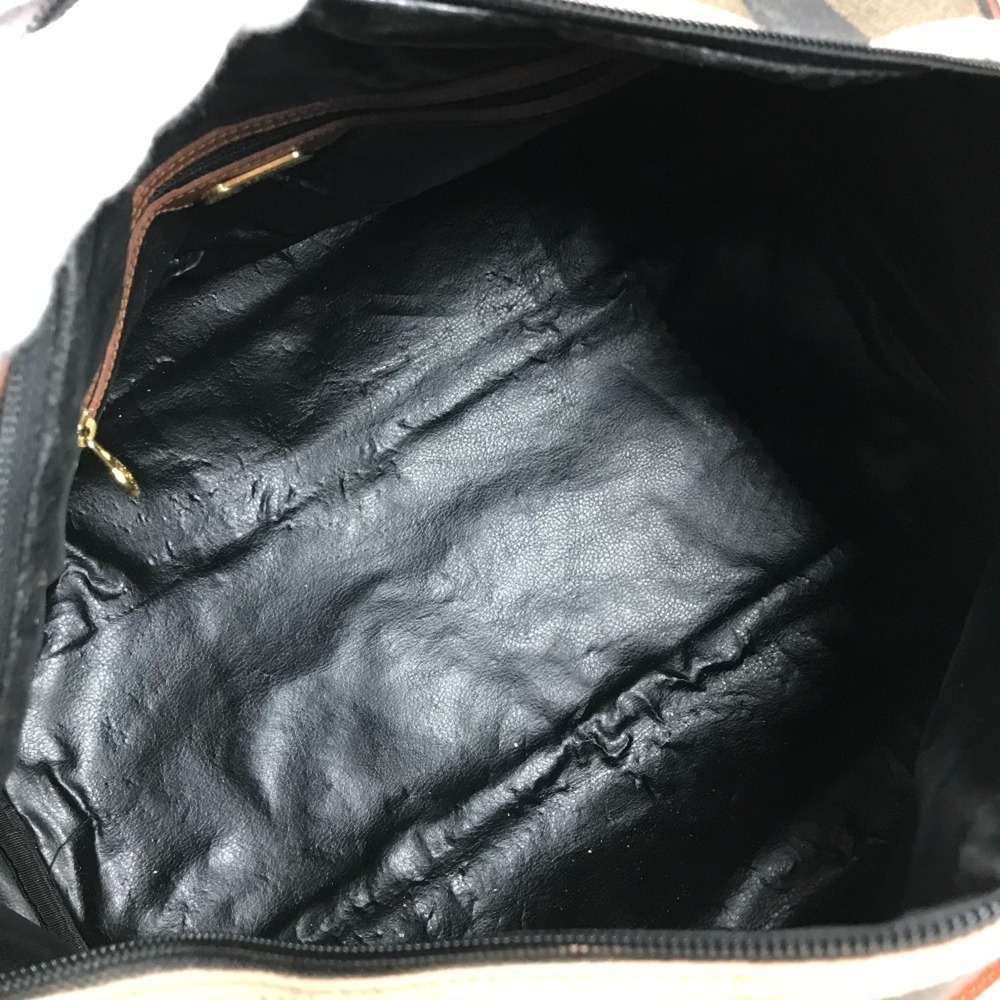 FENDI Vintage Pecan Bag, Travel Boston Leather, Men's & Women's, Khaki - Picture 14 of 16